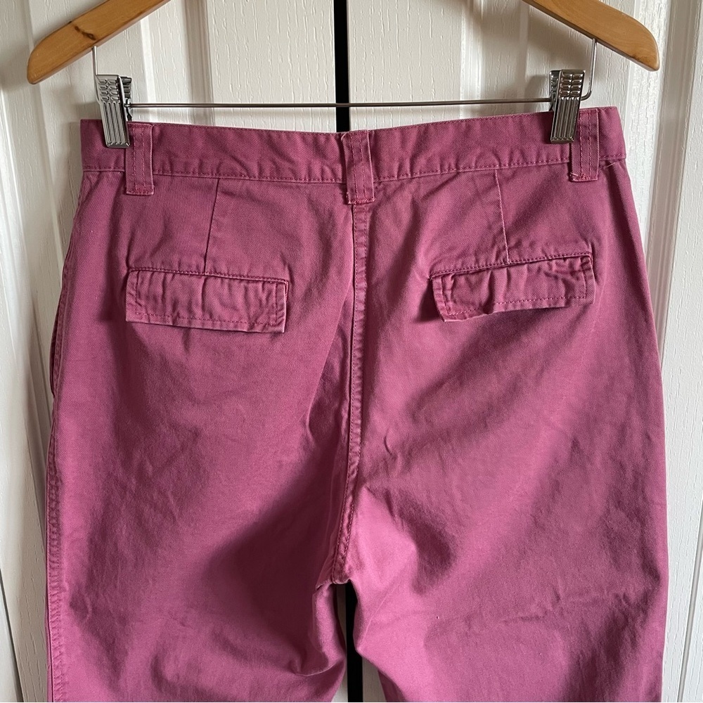 Christopher & Banks Cropped Pants Women’s 6 Pink Button Flap Pocket Y2K Casual - Picture 8 of 14